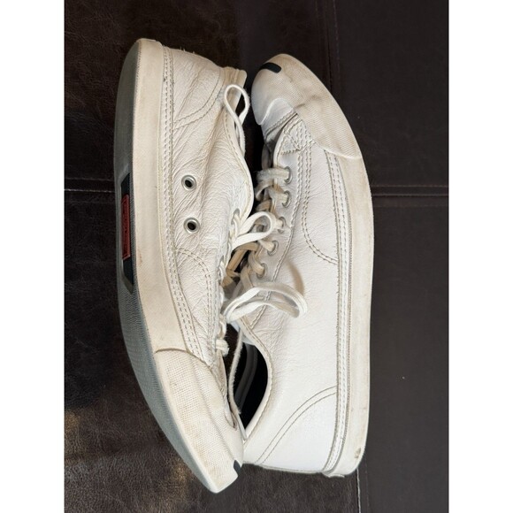 Converse Jack Purcell White Leather Sneaker Low Top Size Men 6 Women 8 - Picture 3 of 6